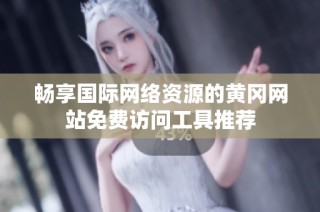 畅享国际网络资源的黄冈网站免费访问工具推荐
