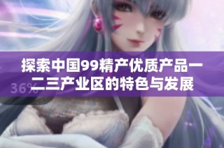 探索中国99精产优质产品一二三产业区的特色与发展