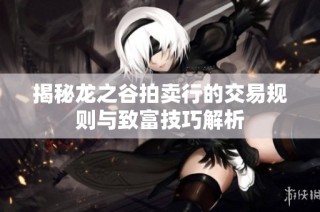 揭秘龙之谷拍卖行的交易规则与致富技巧解析