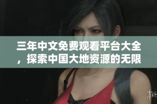 三年中文免费观看平台大全，探索中国大地资源的无限魅力
