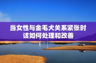 当女性与金毛犬关系紧张时该如何处理和改善