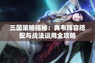 三国策略揭秘：典韦阵容搭配与战法运用全攻略