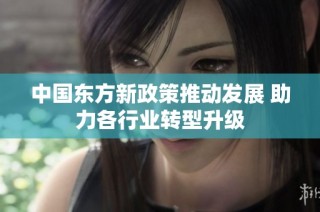中国东方新政策推动发展 助力各行业转型升级