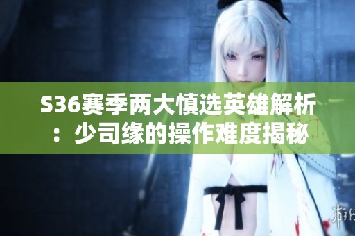 S36赛季两大慎选英雄解析：少司缘的操作难度揭秘