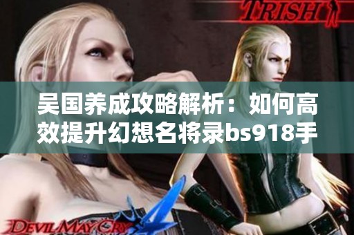 吴国养成攻略解析：如何高效提升幻想名将录bs918手游实力