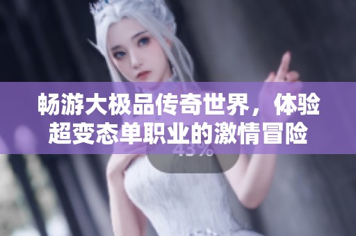 畅游大极品传奇世界，体验超变态单职业的激情冒险
