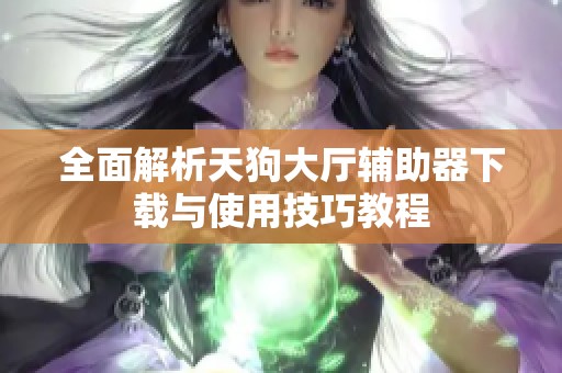 全面解析天狗大厅辅助器下载与使用技巧教程