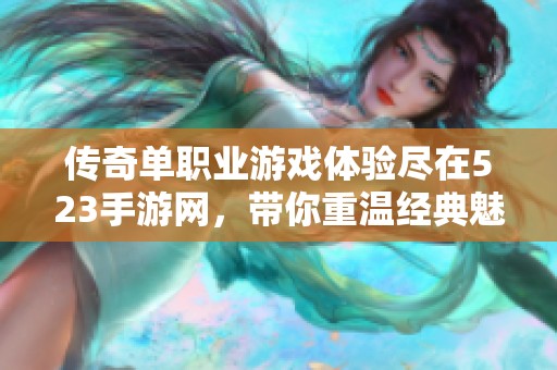 传奇单职业游戏体验尽在523手游网，带你重温经典魅力