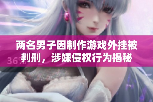 两名男子因制作游戏外挂被判刑，涉嫌侵权行为揭秘