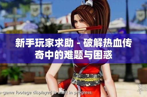 新手玩家求助 - 破解热血传奇中的难题与困惑