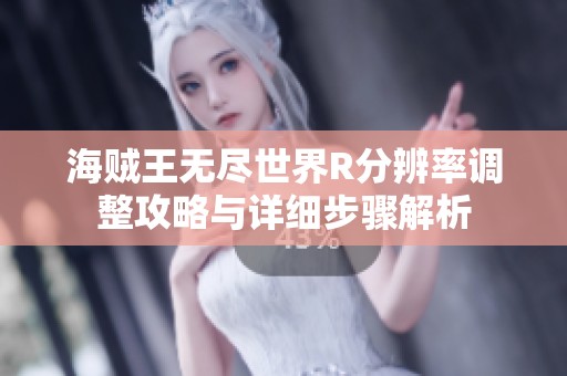 海贼王无尽世界R分辨率调整攻略与详细步骤解析